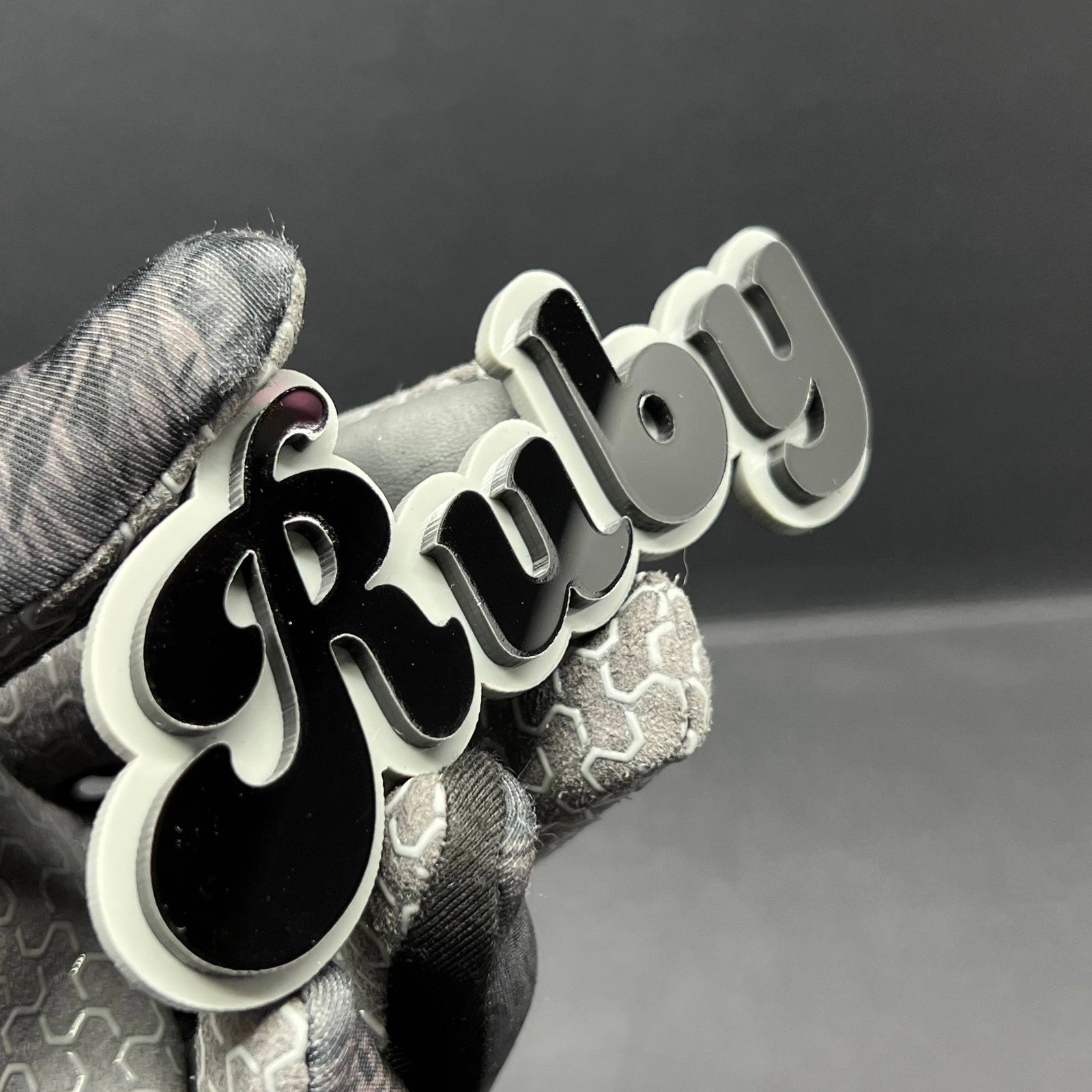 1pc RUBY 3D Acrylic Badge – Custom Exterior Emblem for Car, SUV & Truck