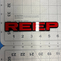 REEP 3D Emblem – Custom Multicolor Acrylic Car Exterior Badge (1PC)