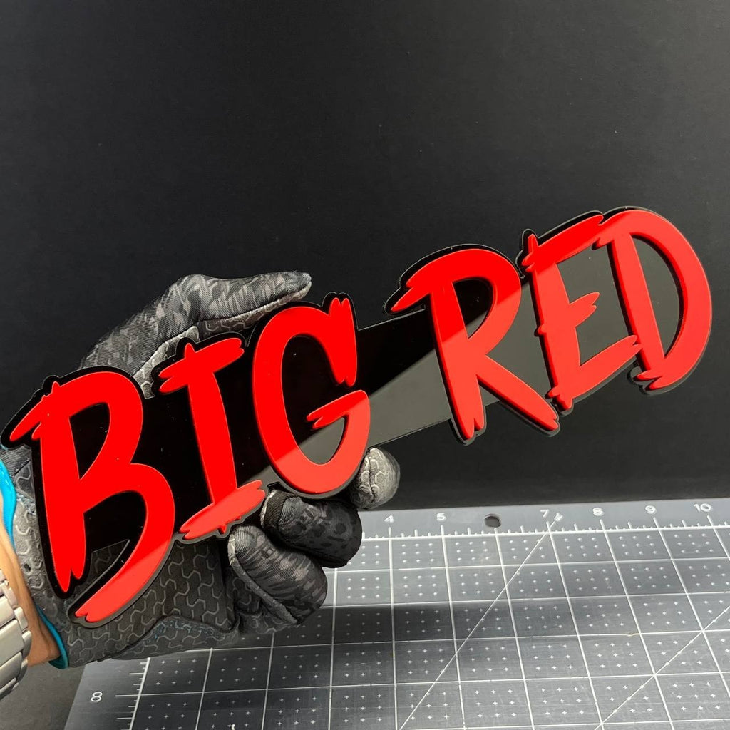 1pcs BIG RED 3D Emblem Badge Multicolor Acrylic Custom Car Fender Tailgate Decal