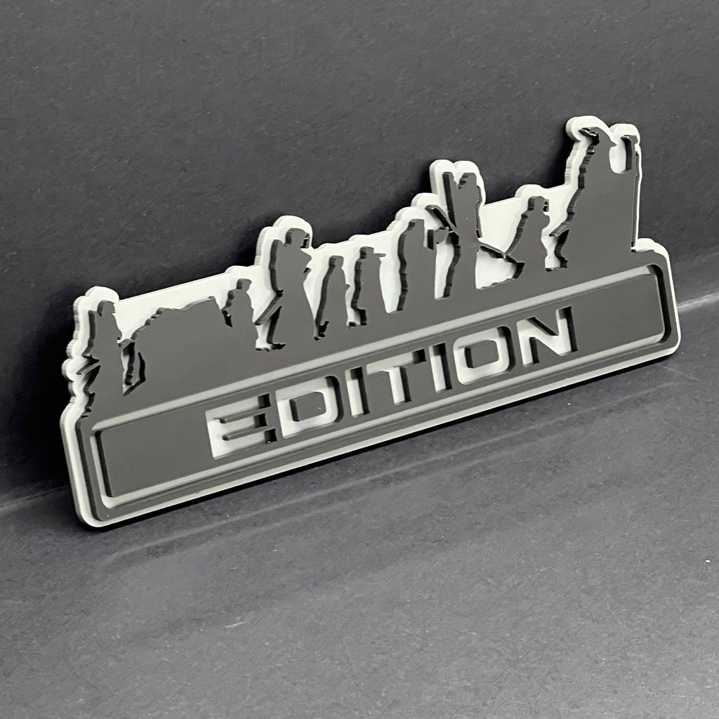 1PCS LOTR Black Edition Emblem Car Badges Badass Sticker LOTR  Decal Multicolor