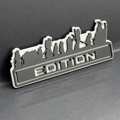 1PCS LOTR Black Edition Emblem Car Badges Badass Sticker LOTR  Decal Multicolor