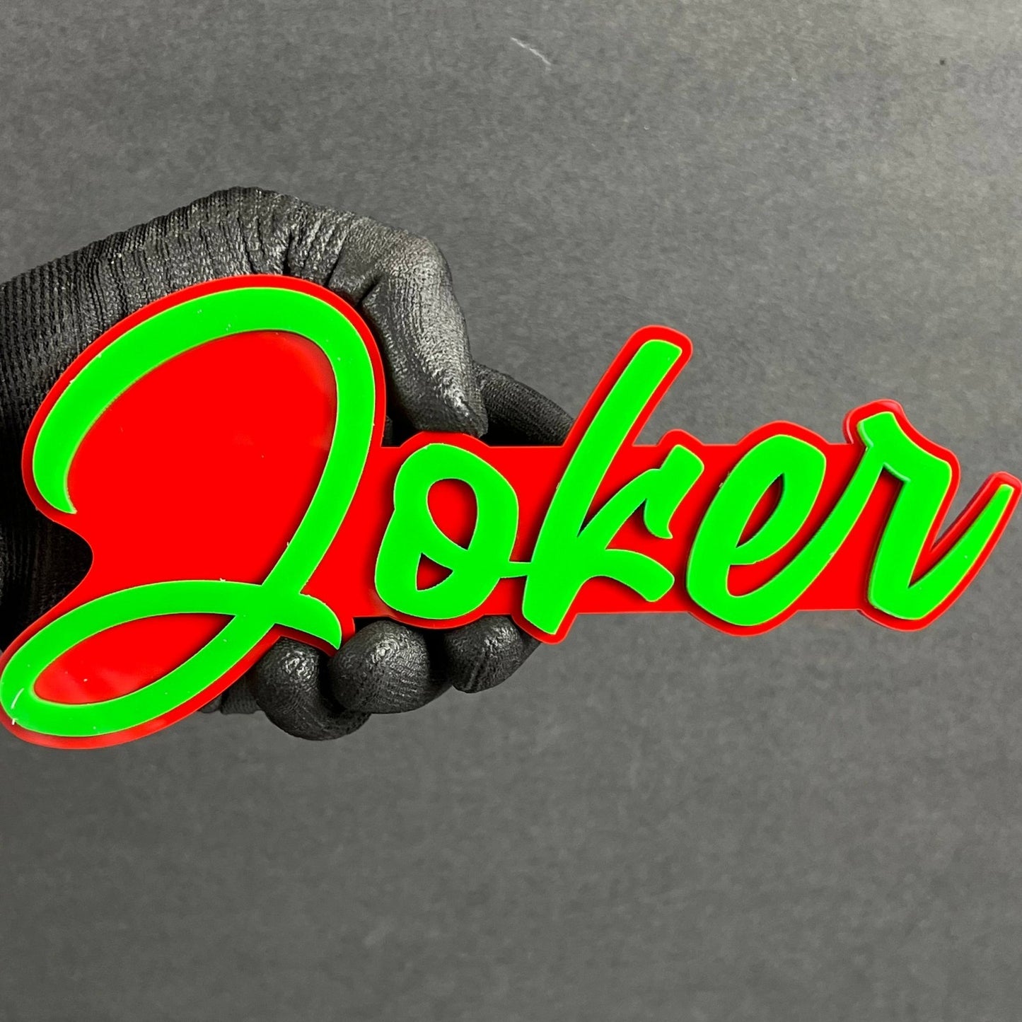 1PC JOKER Emblem – Multicolor 3D Acrylic Custom Badge for Cars & SUVs
