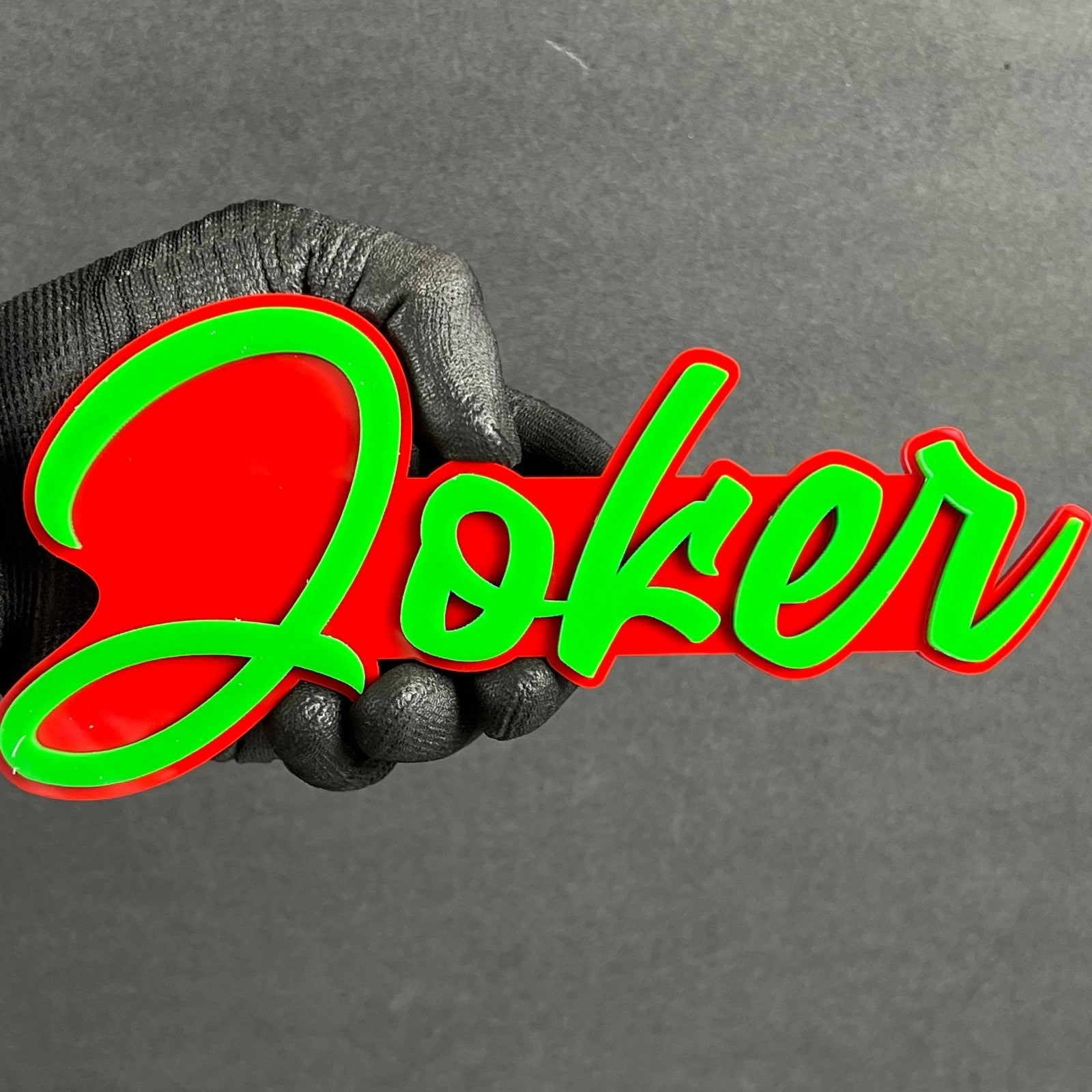 1PC JOKER Emblem – Multicolor 3D Acrylic Custom Badge for Cars & SUVs