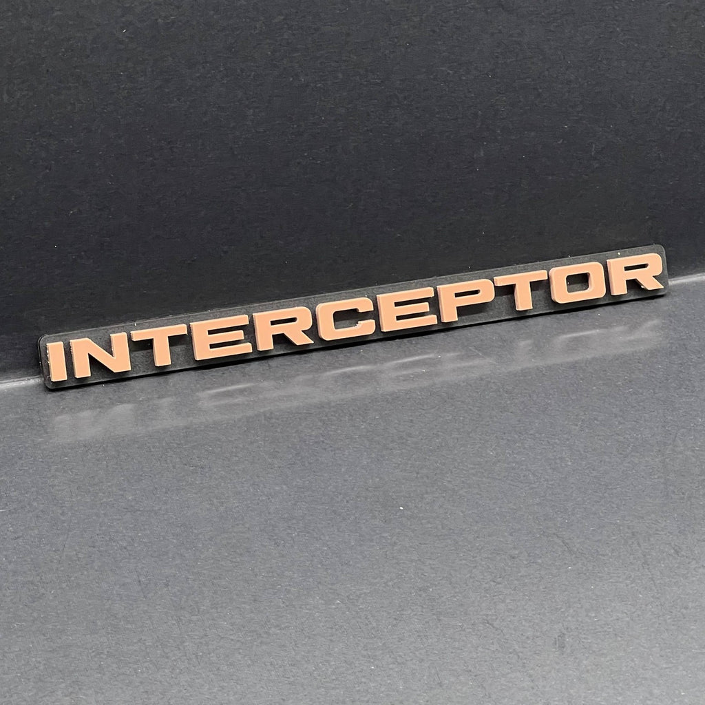 1pc INTERCEPTOR 3D Emblem – Custom Badge for Car, SUV & Truck Fender or Tailgate