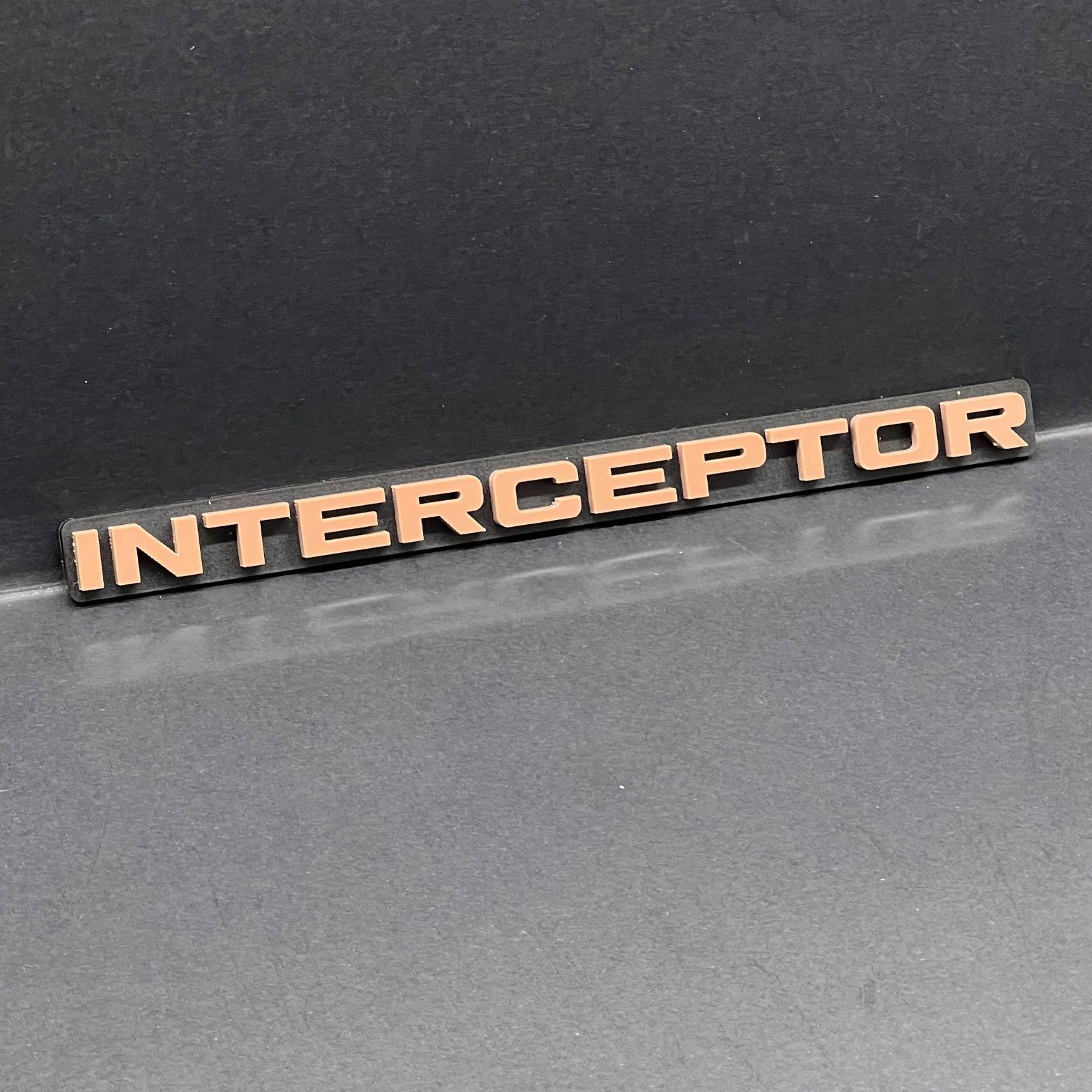 1pc INTERCEPTOR 3D Emblem – Custom Badge for Car, SUV & Truck Fender or Tailgate