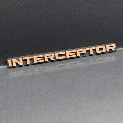 1pc INTERCEPTOR 3D Emblem – Custom Badge for Car, SUV & Truck Fender or Tailgate