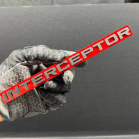 1pcs INTERCEPTOR Multicolor Acrylic Emblem – Custom Fender & Trunk Vehicle Badge