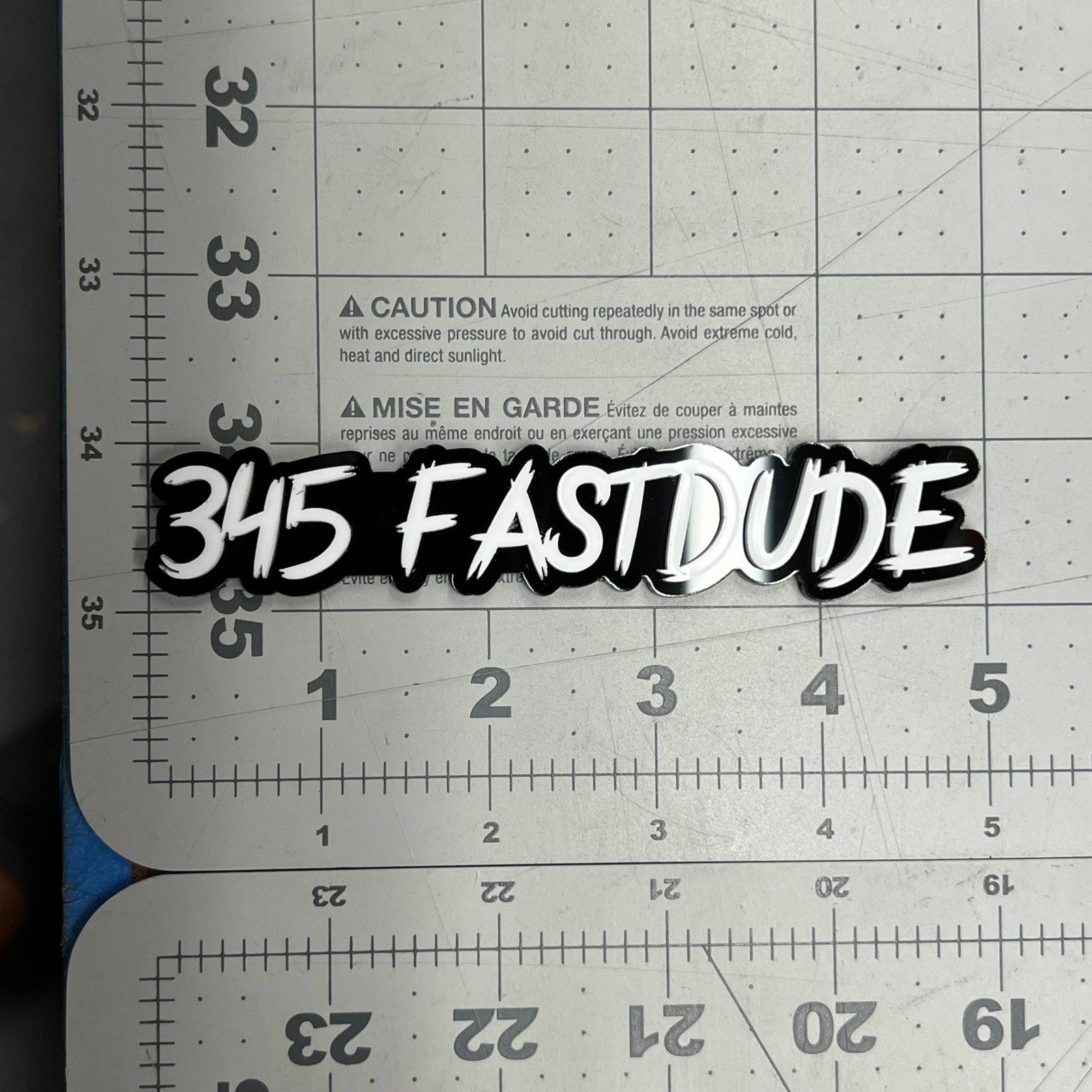 1PCS 345 FASTDUDE Emblems – Custom 3D Acrylic Engine Fender & Trunk Badges