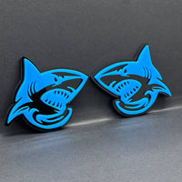 1pc SHARK 3D Emblem – Multicolor Acrylic Badge for Car Fender & Trunk
