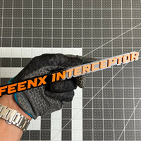 1PCS FEENX INTERCEPTOR Emblem – Durable 3D Multicolor Acrylic Car Exterior Badge