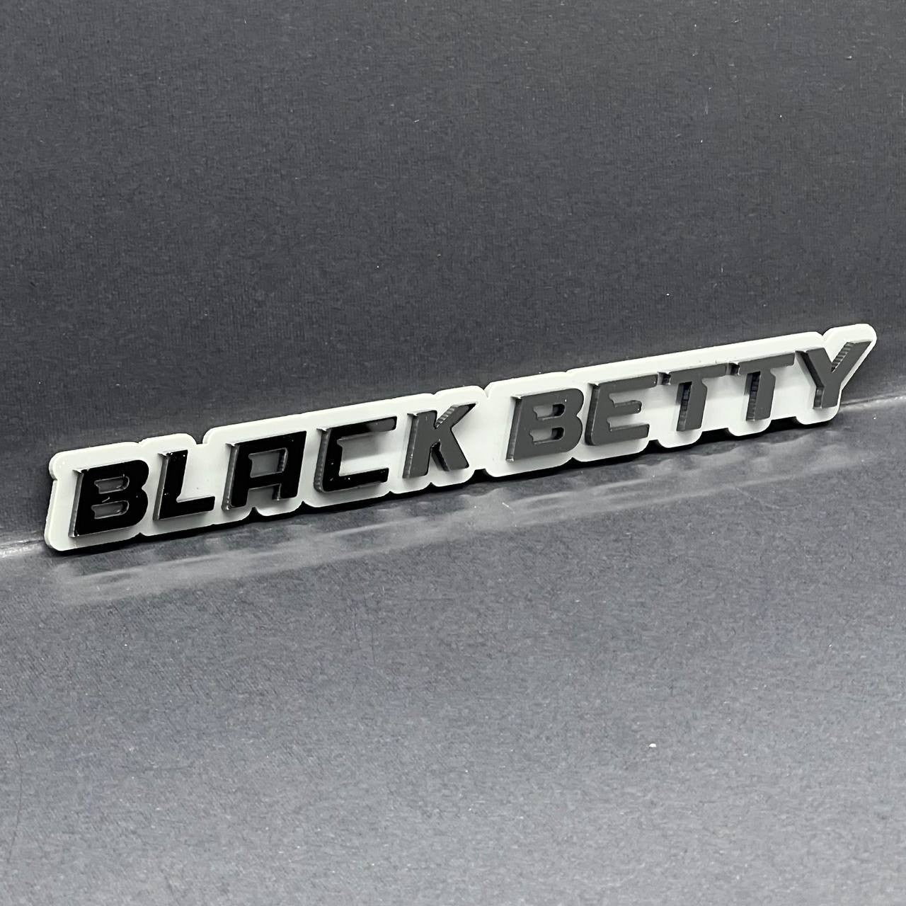 1PC Black Betty Emblem – 3D Multicolor Acrylic Fender & Trunk Car Badge