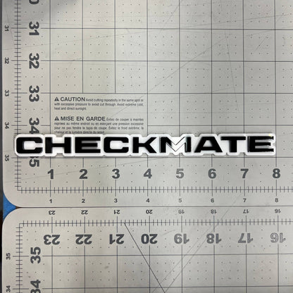 1pcs CHECKMATE Multicolor 3D Acrylic Emblem – Bold Car & Truck Fender Badge