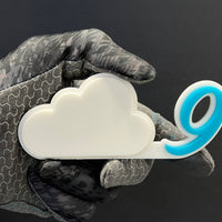 1PC Cloud 9 3D Emblem – Custom Acrylic Car Fender Trunk Badge Sticker
