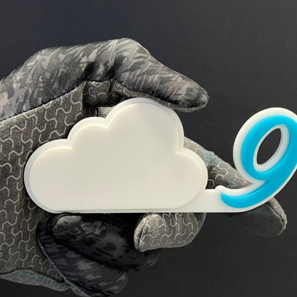 1PC Cloud 9 3D Emblem – Custom Acrylic Car Fender Trunk Badge Sticker