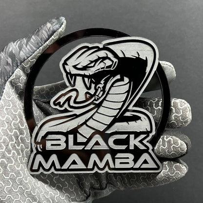 1pc Black Mamba Logo Emblem Rare 3D Acrylic Fender & Trunk Badge for Muscle Cars