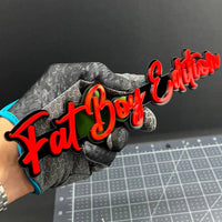 1PC FAT BOY Edition Emblem – 3D Multicolor Acrylic Car Badge Decal