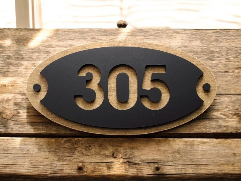 Door Sign House Numbers Laser Cut Custom House Numbers Address Plaques 3d