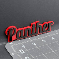 1PC PANTHER Emblem – 3D Acrylic Tailgate Badge Decal for Car, Truck, SUV