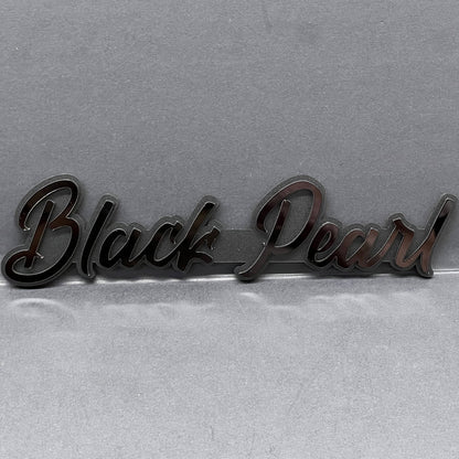 1pc Black Pearl Multicolor 3D Car Emblem – Acrylic Custom Vehicle Badge