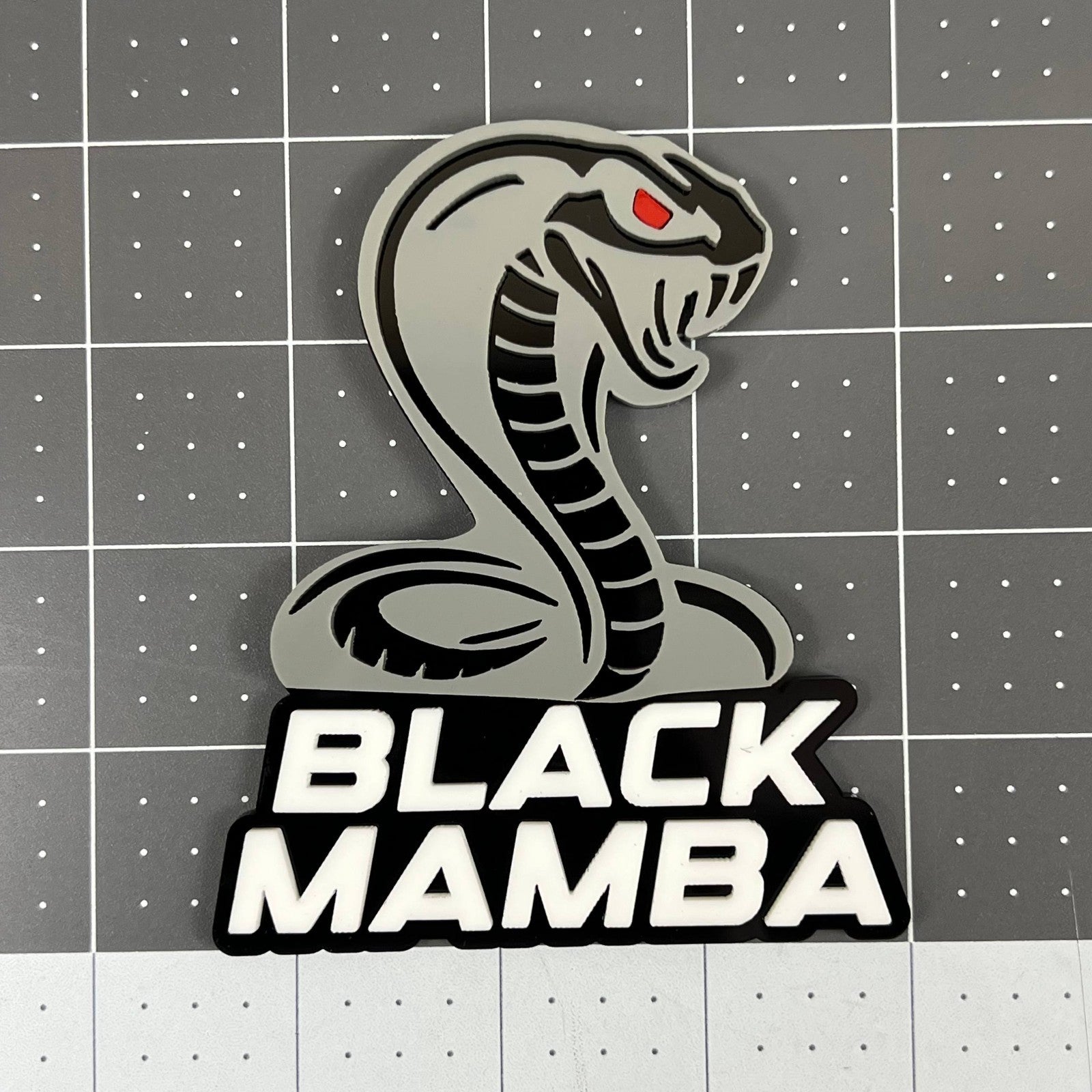 1PC BLACK MAMBA Emblem – Durable 3D Acrylic Multicolor Car & Truck Badge