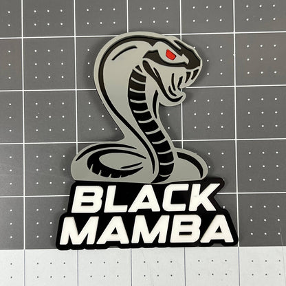 1PC BLACK MAMBA Emblem – Durable 3D Acrylic Multicolor Car & Truck Badge