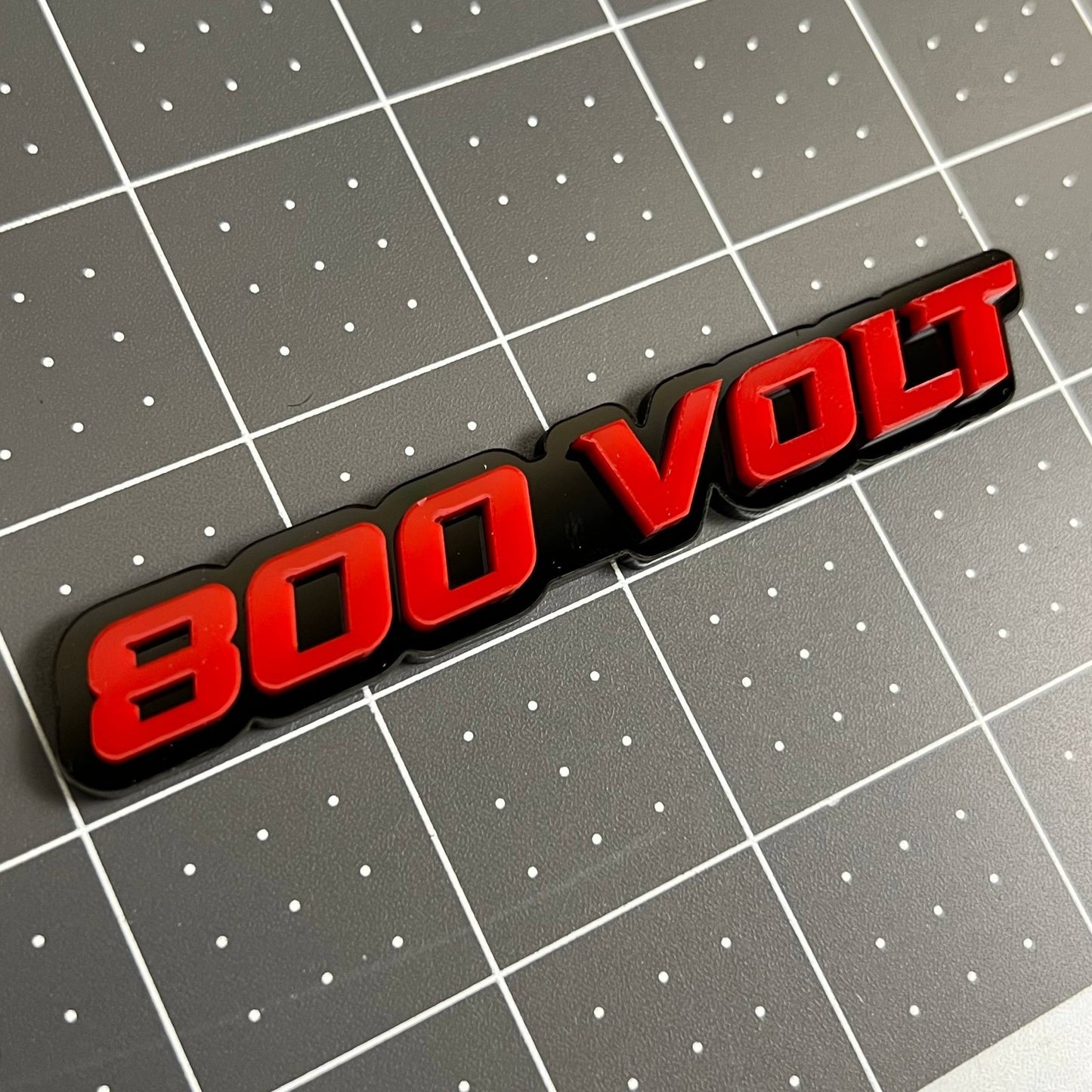 1pc 800 VOLT Multicolor 3D Acrylic Emblem – Electric Car & SUV Performance Badge