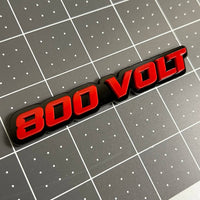 1pc 800 VOLT Multicolor 3D Acrylic Emblem – Electric Car & SUV Performance Badge
