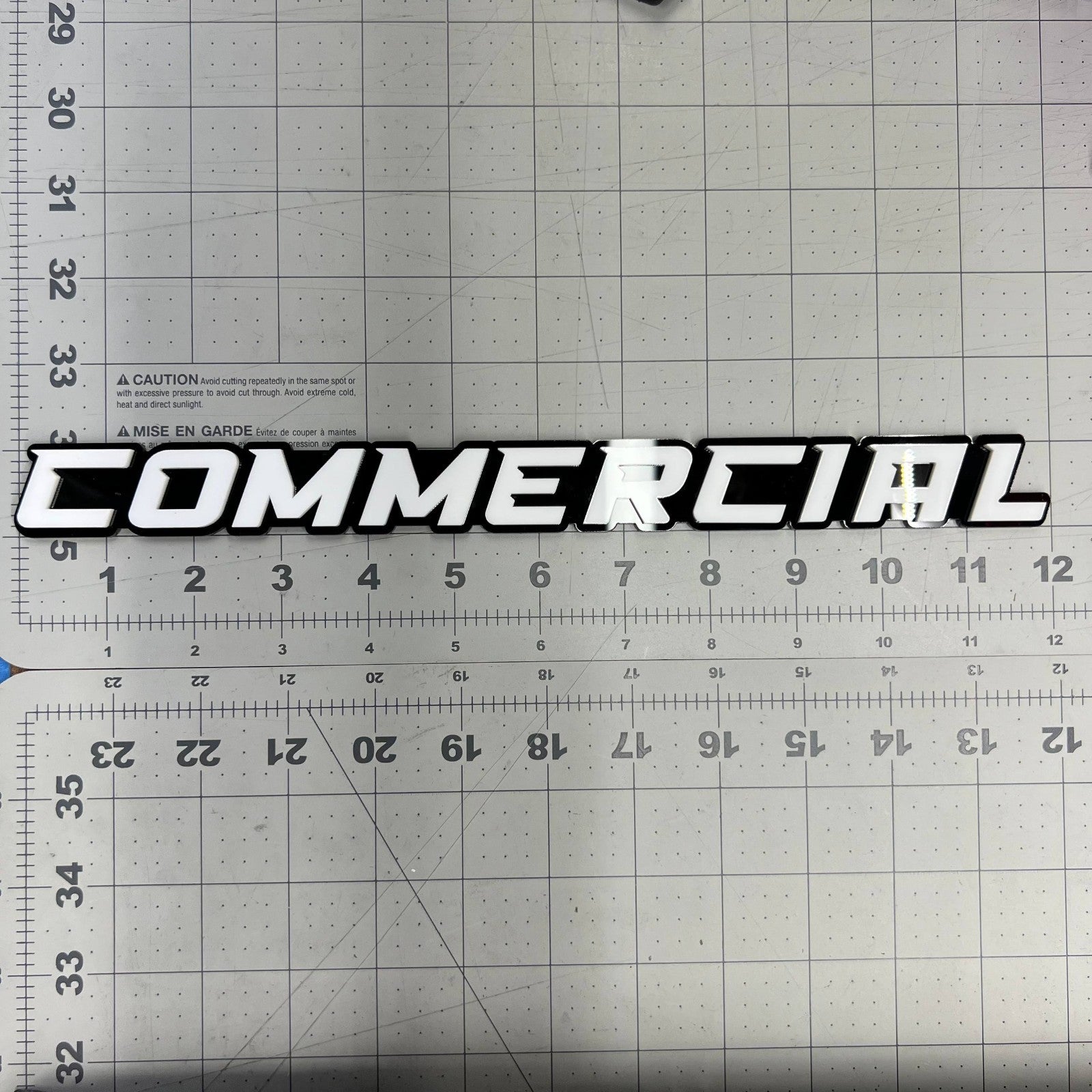 1PC COMMERCIAL Emblem – Durable 3D Multicolor Acrylic Car & Truck Badge