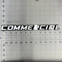 1PC COMMERCIAL Emblem – Durable 3D Multicolor Acrylic Car & Truck Badge