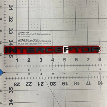 1pcs INTERCEPTOR Multicolor Acrylic Emblem – Custom Fender & Trunk Vehicle Badge