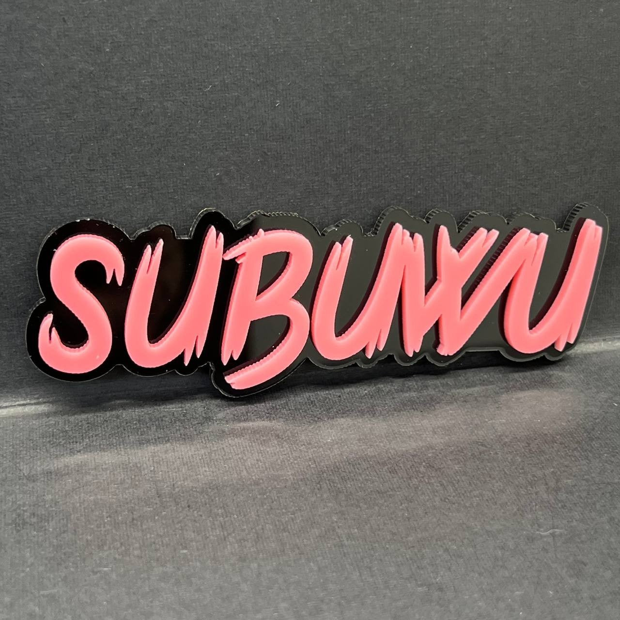 Subuwu 3D Emblem Badge – Multicolor Acrylic Subaru Car Fender & Trunk Decal 1pc