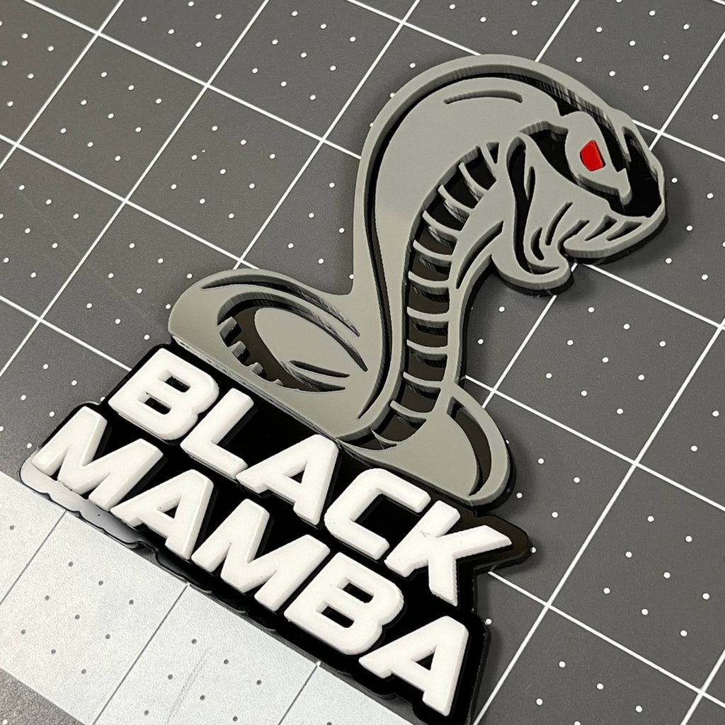 1PC BLACK MAMBA Emblem – Durable 3D Acrylic Multicolor Car & Truck Badge