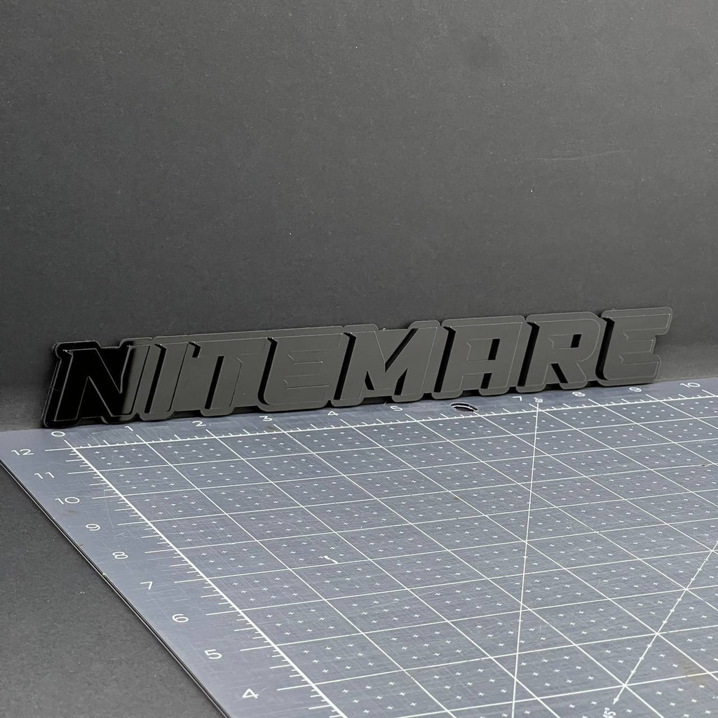1PC NITEMARE Black 3D Emblem Custom Badge Sticker for Car SUV TRUCK