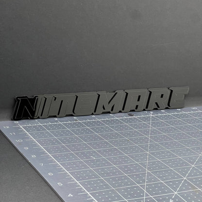 1PC NITEMARE Black 3D Emblem Custom Badge Sticker for Car SUV TRUCK