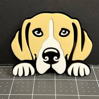 1PC BEAGLE Emblem – Custom 3D Multicolor Acrylic Dog Car Exterior Badge