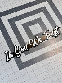 IN GOD WE TRUST Multicolor Badges Emblem Car/Truck, BADGES Emblem (1PC)