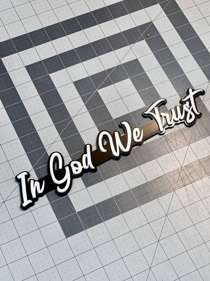 IN GOD WE TRUST Multicolor Badges Emblem Car/Truck, BADGES Emblem (1PC)