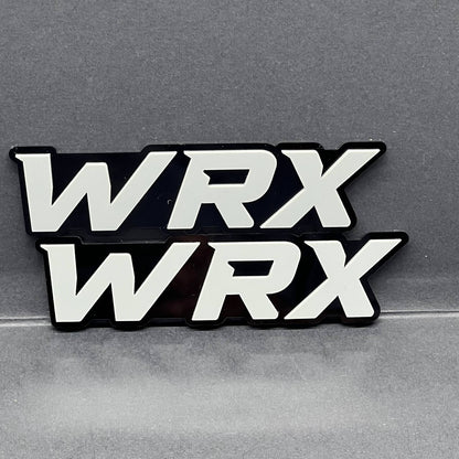 2PCS WRX Emblems – Custom 3D Acrylic Multicolor Fender & Trunk Badges