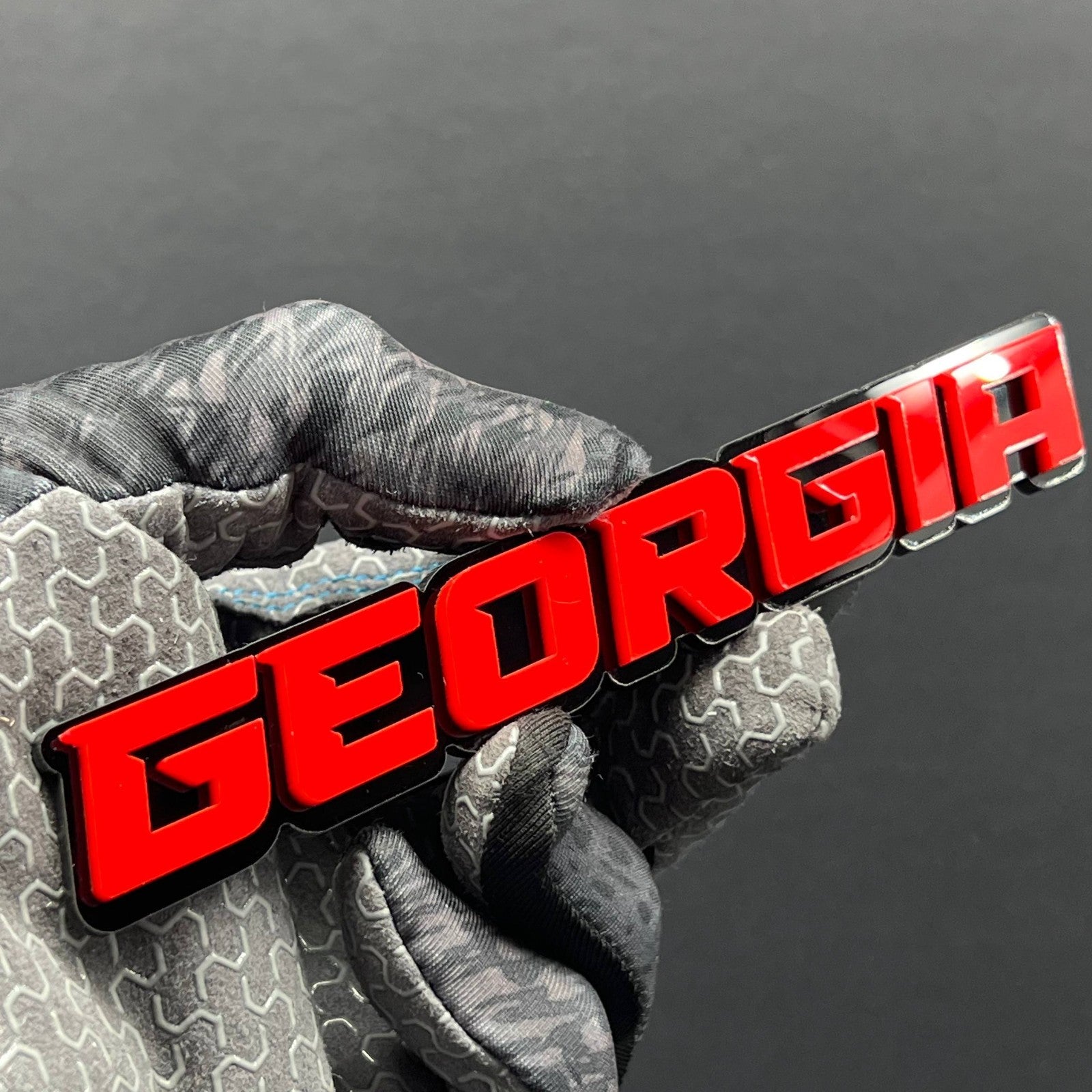 1pcs Georgia Multicolor 3D Car Emblem – Durable Acrylic Badge for Vehicles