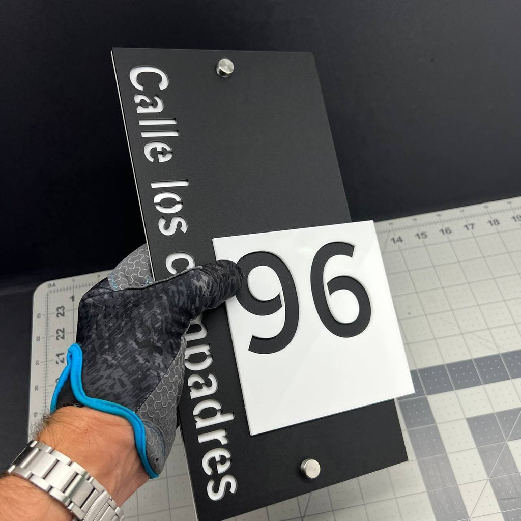 Custom House Number Sign – Modern 3D Outdoor Address Plaque for Home