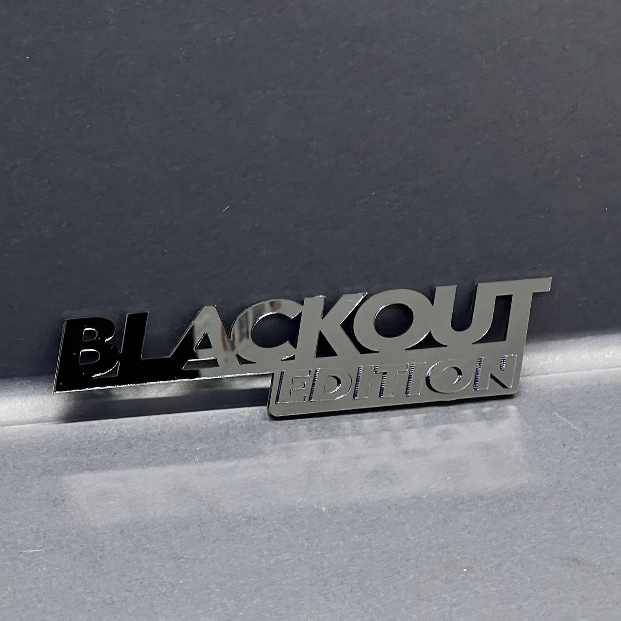 1x BLACKOUT Black Black Edition Emblem Car Badges 3D Sticker Decal Multicolor