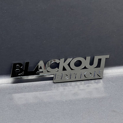 1x BLACKOUT Black Black Edition Emblem Car Badges 3D Sticker Decal Multicolor