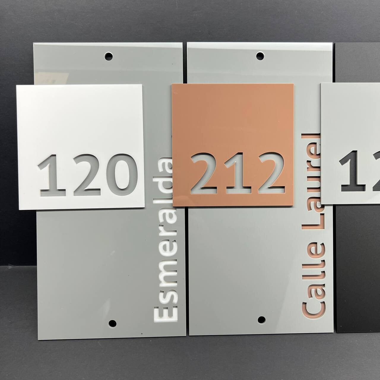 House Number Sign MULTI COLOR Personalized Modern Address Plate Custom Home