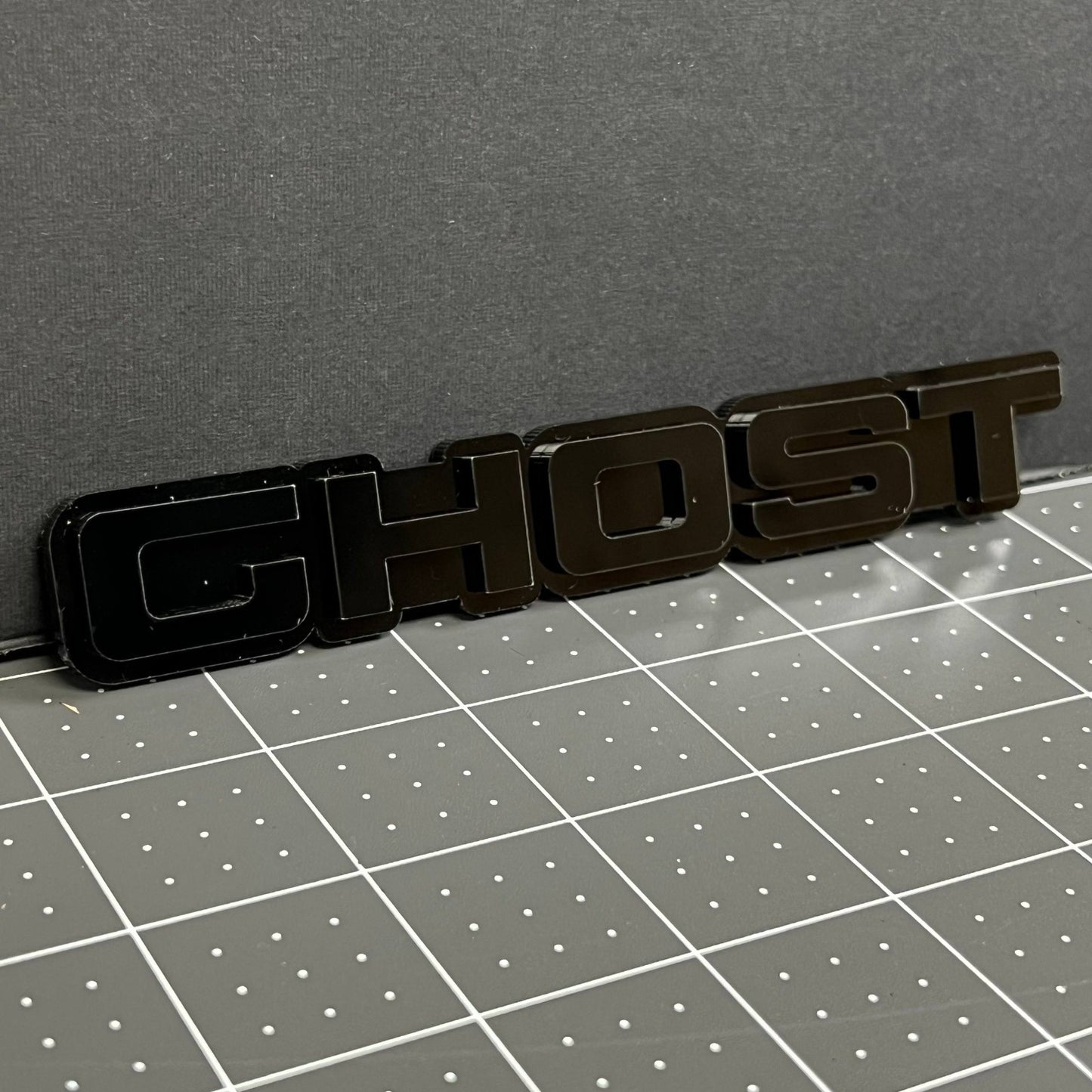GHOST 3D Emblems – Pair of Acrylic Car Fender, Grill & Trunk Badges (2PCS)