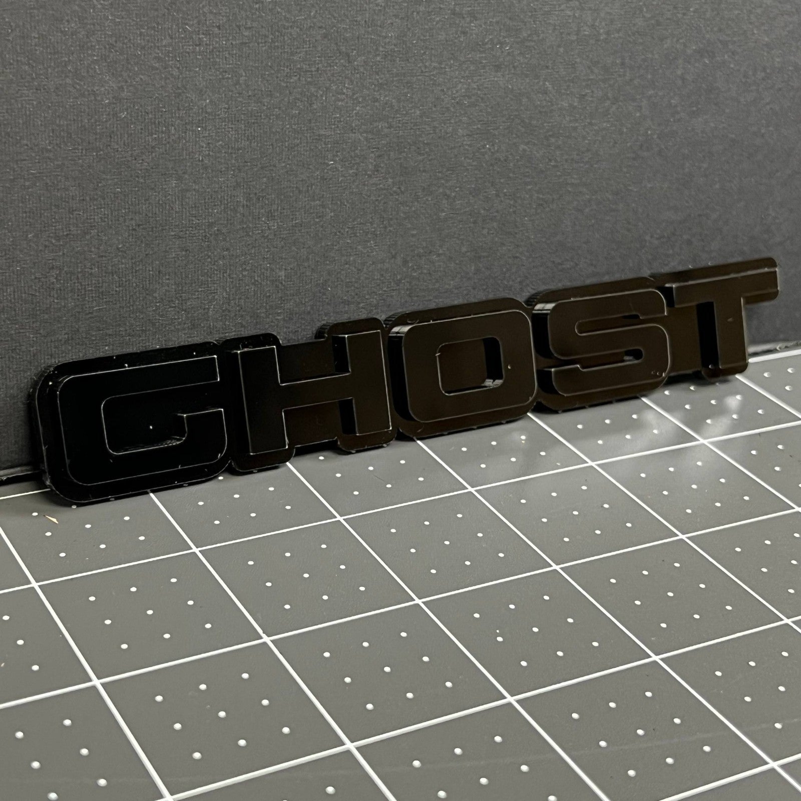 GHOST 3D Emblems – Pair of Acrylic Car Fender, Grill & Trunk Badges (2PCS)