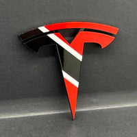 Tesla Multicolor 3D Emblems – Custom Badges (Set of 2)