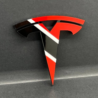 Tesla Multicolor 3D Emblems – Custom Badges (Set of 2)