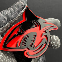 2PCS Shark Emblem Badges – 3D Aggressive Racing Style Car & Truck Fender Decals