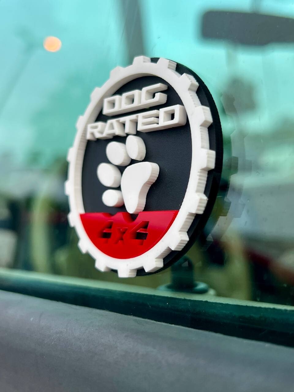 2PCS Jeep Wrangler 392 Fender DOG RATED 4x4 Trail Rated Emblem