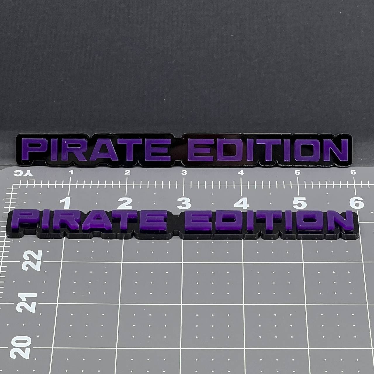 2PC PIRATE Edition Emblem – 3D Multicolor Acrylic Car Badge Decal
